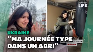 Pendant la guerre en Ukraine elle raconte son quotidien dans un abri antibombe [upl. by Annairam]