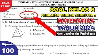 Latihan Soal UTS  PTS Matematika Kelas 6 SD Semester 2 Tahun 2024 Penilaian tengah semester genap [upl. by Yemerej]