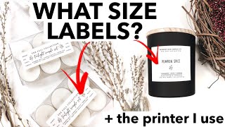 What Size Labels Do I Use What Is The “Right” Size Label For Your Candle Jar  The Printer I Use [upl. by Israel]