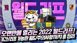 메이플 2022 12월 월드리프 기간  리프 가능한 월드  참여방법  주의사항까지 총 정리메이플스토리 노우주 [upl. by Hilaria]