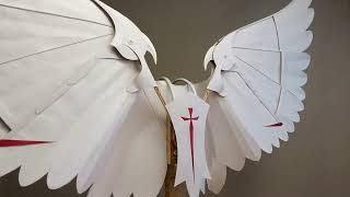 Articulated Paper Wings V2 Assembled 360 [upl. by Etteneg]