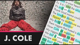 J Cole on ATM  Lyrics Rhymes Highlighted 242 [upl. by Fernyak]