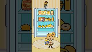 Yellow refrigerator contents part 2💛tocaboca tocalifeworld [upl. by Balcke]