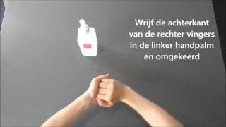 Handhygiëne handen ontsmetten met handalcohol [upl. by Kerstin]