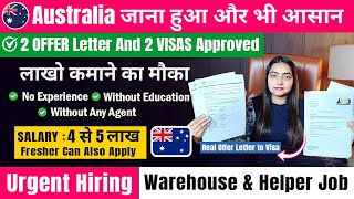 Australia 🇦🇺 Free Work Permit Visa 2024  Approved Within 2 Weeks  Packing and Helper Jobs [upl. by Imuy]