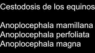 Cestodosis de los Equinos  Anoplocephala sp  Parasitología  MV Z UNAMFESC [upl. by Eivol]