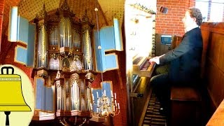 Kerkorgelmuziek na de preek vrije improvisatie in Passacaglia vorm Hervormde kerk Zeerijp [upl. by Ellinad579]