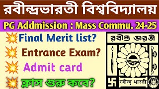 RBU PG Addmission 202425RBU Faculty of arts final merit list Entrance exam publishedNew notice [upl. by Eiuqcaj217]