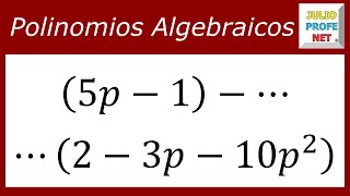 RESTA DE POLINOMIOS  Ejercicio 3 [upl. by Winifield515]