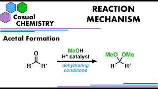 Acetal Formation  Organic Chemistry Reaction Mechanism [upl. by Casilda]