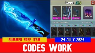 CODES Murder Mystery V MM2 ROBLOX  LIMITED CODES TIME  JULY 24 2024 [upl. by Nwadrebma262]