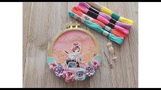 EMBROIDERY HOOP CRAFT  PROJECT SHARE  KSCRAFT [upl. by Aratak]