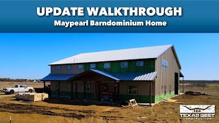 Maypearl Barndominium Home Update Walkthrough Tour  Texas Best Construction [upl. by Flavio]