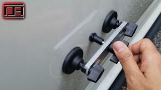 Paintless Dent Removal PDR Using the Harbor Freight Crossbar Dent Repair Kit [upl. by Tselec]