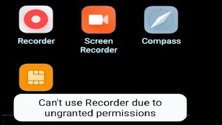 Cant use Recorder due to ungranted permissions [upl. by Randi]