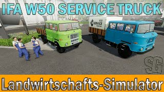 LS22 Modvorstellung  IFA W50 SERVICE TRUCK V1000  Ls22 Mods [upl. by Yenaj]