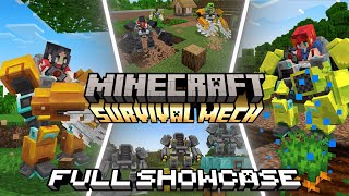 Survival Mechs Addon Full Showcase  Minecraft Bedrock Addon [upl. by Eyla]