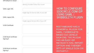 Restyaboard  How to Configure SSOCirclecom IdP using SAML  Shibboleth Plugin [upl. by Aynom153]