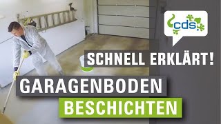 Bodenbeschichtung aus Epoxidharz für Garagenboden Keller oder Werkstattboden [upl. by Carrew196]