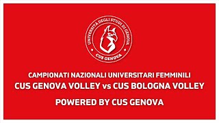 🏐 CUS Genova Volley vs CUS Bologna Volley  CNU Femminili 2024  Semifinali [upl. by Ellainad]