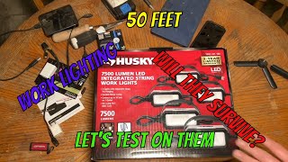 Unbox and Review Husky String Work Lights [upl. by Rehtaeh]