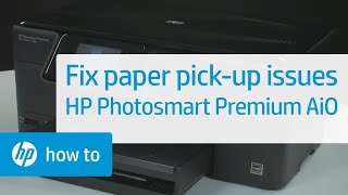 Fixing Paper PickUp Issues  HP Photosmart Premium AllinOne Printer C309g  HP [upl. by Attecnoc]