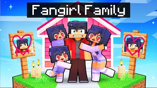 Having a FAN GIRL FAMILY in Minecraft [upl. by Stanwood171]