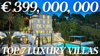 Top 7 MOST INCREDIBLE Luxury Villas on the French Riviera [upl. by Aziram]