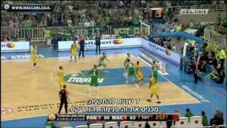 Euroleague Playoffs 201112 Game 2 OT Panathinaikos  Maccabi Tel Aviv [upl. by Owades]