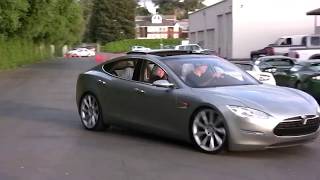 First Tesla Model S Prototype Unveiling in April 2009 [upl. by Ivan]