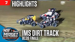 𝑯𝑰𝑮𝑯𝑳𝑰𝑮𝑯𝑻𝑺 USAC NOS Energy Drink National Midgets  BC39 Finale  IMS Dirt Track  9292024 [upl. by Gnues]