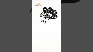 How to draw butterfly 🦋  butterfly drawing art easydrawing ছবিআঁকা [upl. by Eelegna385]