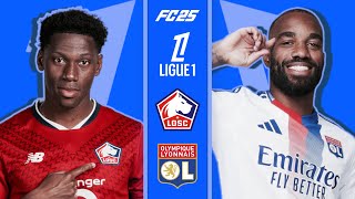 Pronostic Ligue 1  LOSC Lille v Olympique Lyonnais EA FC 25 [upl. by Ambros500]