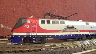 Some Fast Amtrak Ho Scale Trains WAcela At 165 MPH 3616 [upl. by Anomer]