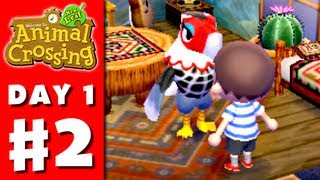 Animal Crossing New Leaf  Part 2  Meeting the Townsfolk Nintendo 3DS Gameplay Walkthrough Day 1 [upl. by Esimaj256]