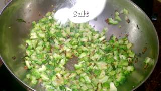 Pavakkai poriyal recipe in tamilpavakkai fry tamilபாவக்காய் பொறியல் [upl. by Elleryt]