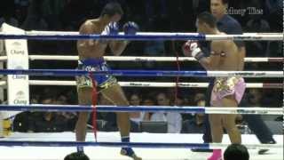 Muay Thai Fight  Saenchai vs Singdam  Lumpini stadium 4th January 2013 HD [upl. by Tullius]