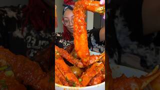 Huge King Crab  Seafood Boil Mukbang 🦀 mukbang asmr [upl. by Unhsiv]