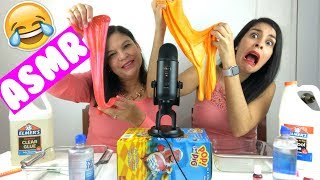 ASMR 🎙️ SLIME con mi MAMÁ por PRIMERA VEZ 💦 [upl. by Anelaj90]