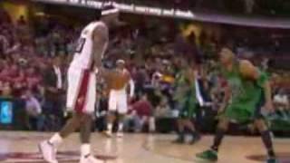 LeBron James Dunks On Paul Pierce amp Kevin Garnett [upl. by Auqinahc]