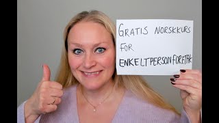 Video 1174 GRATIS norskkurs for enkeltpersonforetak [upl. by Ena]