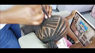 How to do pig tail cornrows with beads [upl. by Nodal]