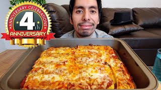 4 YEARS ON YOUTUBE CANNELLONI WITH CHEESE PASTA MUKBANG EATING SHOW [upl. by Ahsilak554]