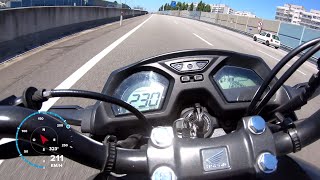 Honda CB650F 2015 0Top Speed Akrapovic MotoTopSpeed [upl. by Christos]