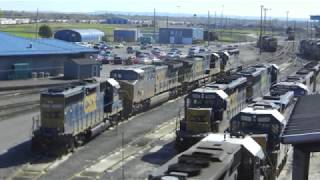 Selkirk rail yard with new CSX logos full power and more [upl. by Di292]