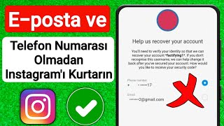 Eposta ve telefon numarası olmadan Instagram hesabı nasıl kurtarılır 2023 [upl. by Rodrick]