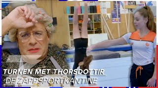 EEN OVERVAL OP DE KANTINE👮🏼‍♀️ amp Turnen met Eythora Thorsdottir  De zappsportKantine [upl. by Mario]