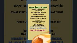 Haddimizi Aştık güzelsözler nasihat [upl. by Atteuqihc388]