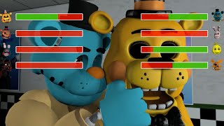 SFM FNaF Hoaxes vs Gumball Animatronics WITH Healhbars [upl. by Perzan706]