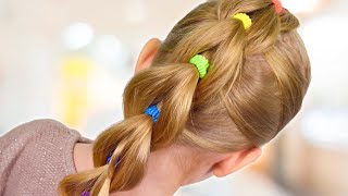 Holländischer Zopf  Einfache Flechtfrisuren  Schöne Frisuren amp Zöpfe von LittleGirlHair [upl. by Frentz299]